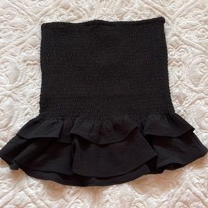 Black mesh tight skirt
